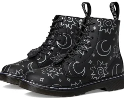 Dr. Martens Kid's Collection 1460 Lace Up Boot Black/Silver 1 Sale