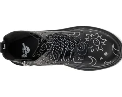 Dr. Martens Kid's Collection 1460 Lace Up Boot Black/Silver 1 Sale