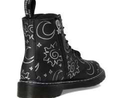 Dr. Martens Kid's Collection 1460 Lace Up Boot Black/Silver 1 Sale