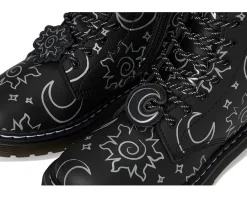 Dr. Martens Kid's Collection 1460 Lace Up Boot Black/Silver 1 Sale