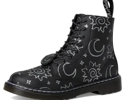 Dr. Martens Kid's Collection 1460 Lace Up Boot Black/Silver 1 Sale