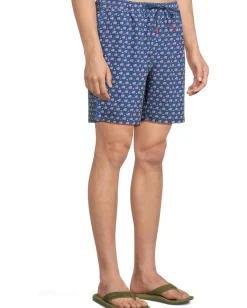 Vineyard Vines Activewear|Board Shorts<7" Printed Piped Chappy Trunks Flag/Stars Moonshine