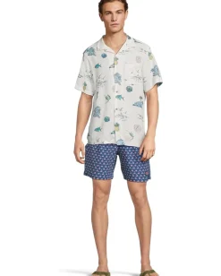 Vineyard Vines Activewear|Board Shorts<7" Printed Piped Chappy Trunks Flag/Stars Moonshine