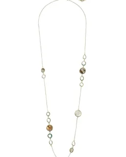 Cole Haan 34" Semi Precious Station Necklace Gold/Multi Best