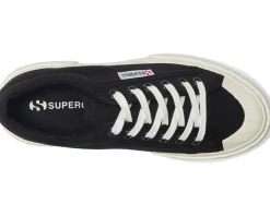 Sneakers|Sneakers|Superga 2631 Stripe Platform Black/White Avorio