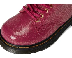 Dr. Martens Kid's Collection 1460 T Fuchsia/Silver/Gold Glitter New