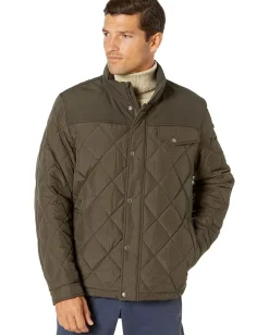 Cole Haan 28" Tonal Mix Media Diamond with Faux Sherpa Lining