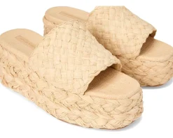 Women Loeffler Randall Aaron Platform Raffia Mule