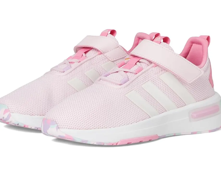 adidas Kids Shoes<Racer TR23 Sneaker (Little Kid/Big Kid) Clear Pink/Zero Metallic/Bliss Pink 1