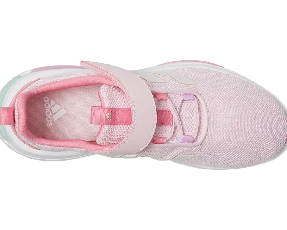 adidas Kids Shoes<Racer TR23 Sneaker (Little Kid/Big Kid) Clear Pink/Zero Metallic/Bliss Pink 1