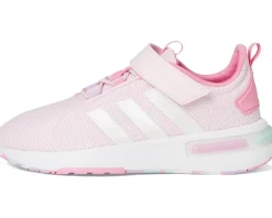 adidas Kids Shoes<Racer TR23 Sneaker (Little Kid/Big Kid) Clear Pink/Zero Metallic/Bliss Pink 1