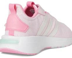 adidas Kids Shoes<Racer TR23 Sneaker (Little Kid/Big Kid) Clear Pink/Zero Metallic/Bliss Pink 1