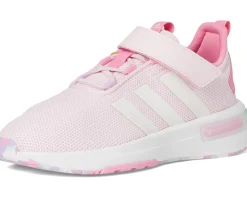 adidas Kids Shoes<Racer TR23 Sneaker (Little Kid/Big Kid) Clear Pink/Zero Metallic/Bliss Pink 1