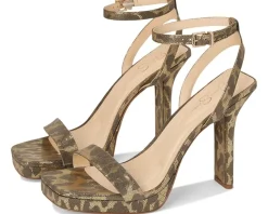Jessica Simpson Heels|Sandals<Adonia High Heel Sandals Golden Roxy Metallic Leopard