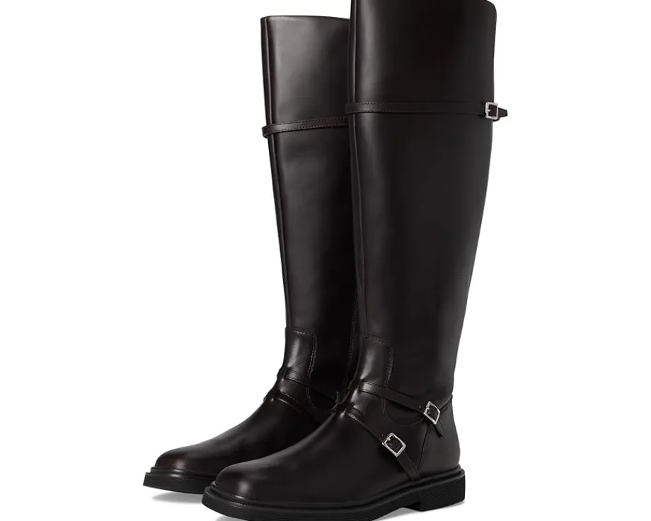 Boots|Boots|Franco Sarto Ainsley High Shaft Boots Dark Hickory Brown Leather