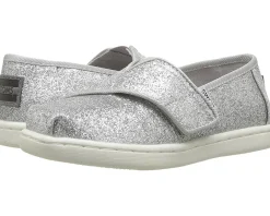 TOMS Kids Alpargata (Infant/Toddler/Little Kid) Silver Iridescent Glimmer Discount
