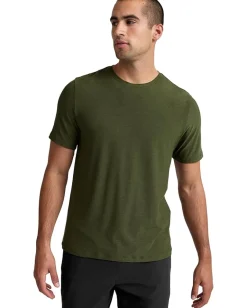 Activewear|Beyond Yoga Always Beyond Crew Tee 2.0 Army Green Heather 1