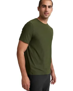 Activewear|Beyond Yoga Always Beyond Crew Tee 2.0 Army Green Heather 1