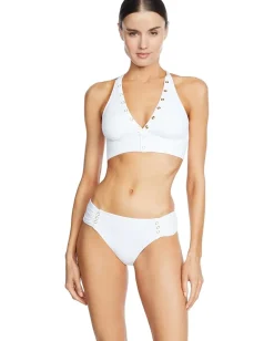 Robin Piccone Swimwear|Swimsuits & Cover-Ups<Amy Tab Side Bottoms White