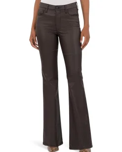 Jeans|KUT from the Kloth Ana High-Rise Fab Ab Flare-Baby Dn All Over Chocolate