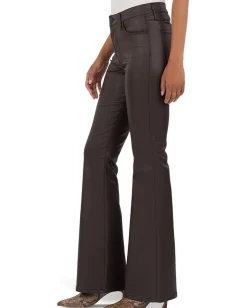 Jeans|KUT from the Kloth Ana High-Rise Fab Ab Flare-Baby Dn All Over Chocolate