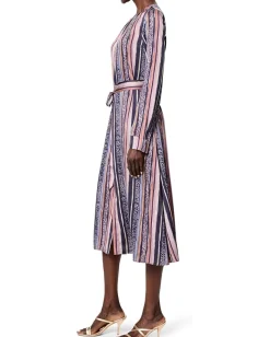 Dresses|Dresses|NIC+ZOE Animal Stripe Loren Dress Indigo Multi