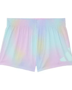 adidas Kids Aop No Side Seam Knit Shorts (Big Kid) Semi Flash Aqua