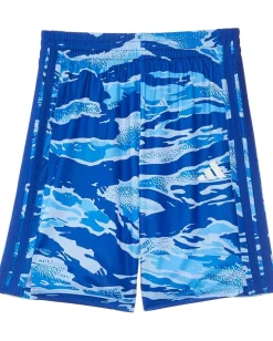 adidas Kids Aop Tiger Camo Shorts (Big Kids) Team Royal Blue