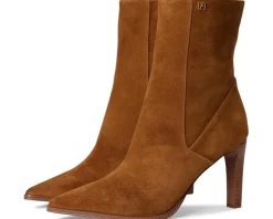 Boots|Boots|Franco Sarto Appia Pointed Toe Dress Bootie Saddle Brown