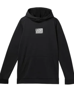 Under Armour Kids Armour Fleece Retro Graphic Hoodies (Big Kids) Black/White