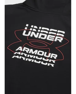 Under Armour Kids Armour Fleece Retro Graphic Hoodies (Big Kids) Black/White