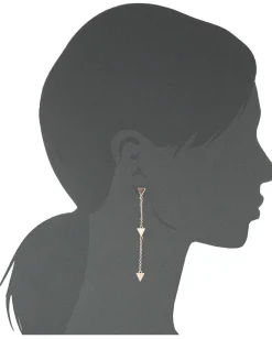 SHASHI Jewelry|Jewelry<Arrow Linear Earrings Rose Gold