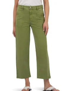 Jeans|KUT from the Kloth Ashton Wide Leg Barrel Kiwi