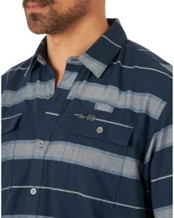 Wrangler ATG Recycled Flannel Shirt Dark Sapphire Clearance