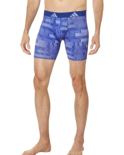 adidas Activewear<Athletic Fit Microfiber Boxer Brief Underwear 1-Pack Haste Blue Spark Blue Fusion Semi Lucid Blue/Semi Lucid Blue/Blu