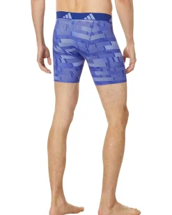 adidas Activewear<Athletic Fit Microfiber Boxer Brief Underwear 1-Pack Haste Blue Spark Blue Fusion Semi Lucid Blue/Semi Lucid Blue/Blu