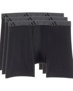 adidas Activewear<Athletic Fit Microfiber Boxer Brief Underwear 3-Pack Black/Onix Grey/Black