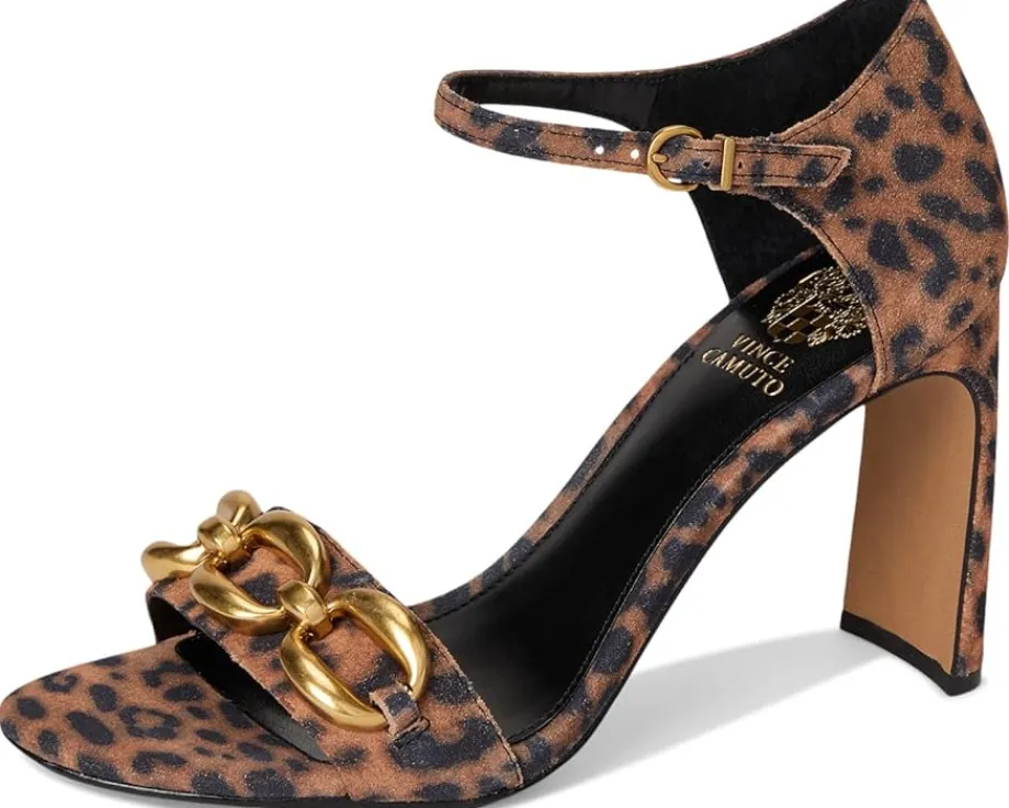 Vince Camuto Aurelia Chain Link High Heel Sandals Camel New