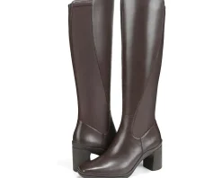 Boots|Boots|Naturalizer Axel Weatherproof Knee High Boots Oxford Brown Waterproof Leather