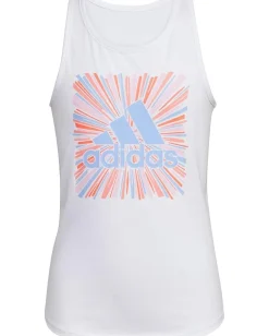 adidas Kids Back Tie Tank (Big Kids) White Best