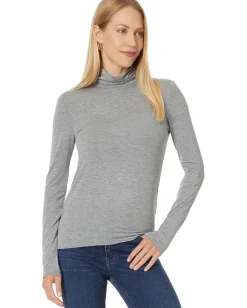 Splendid Bamboo Turtleneck Long Sleeve Heather Grey Online