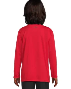 Under Armour Kids Clothing<Baseball Unravel Tech Long Sleeve (Little Kid) Red