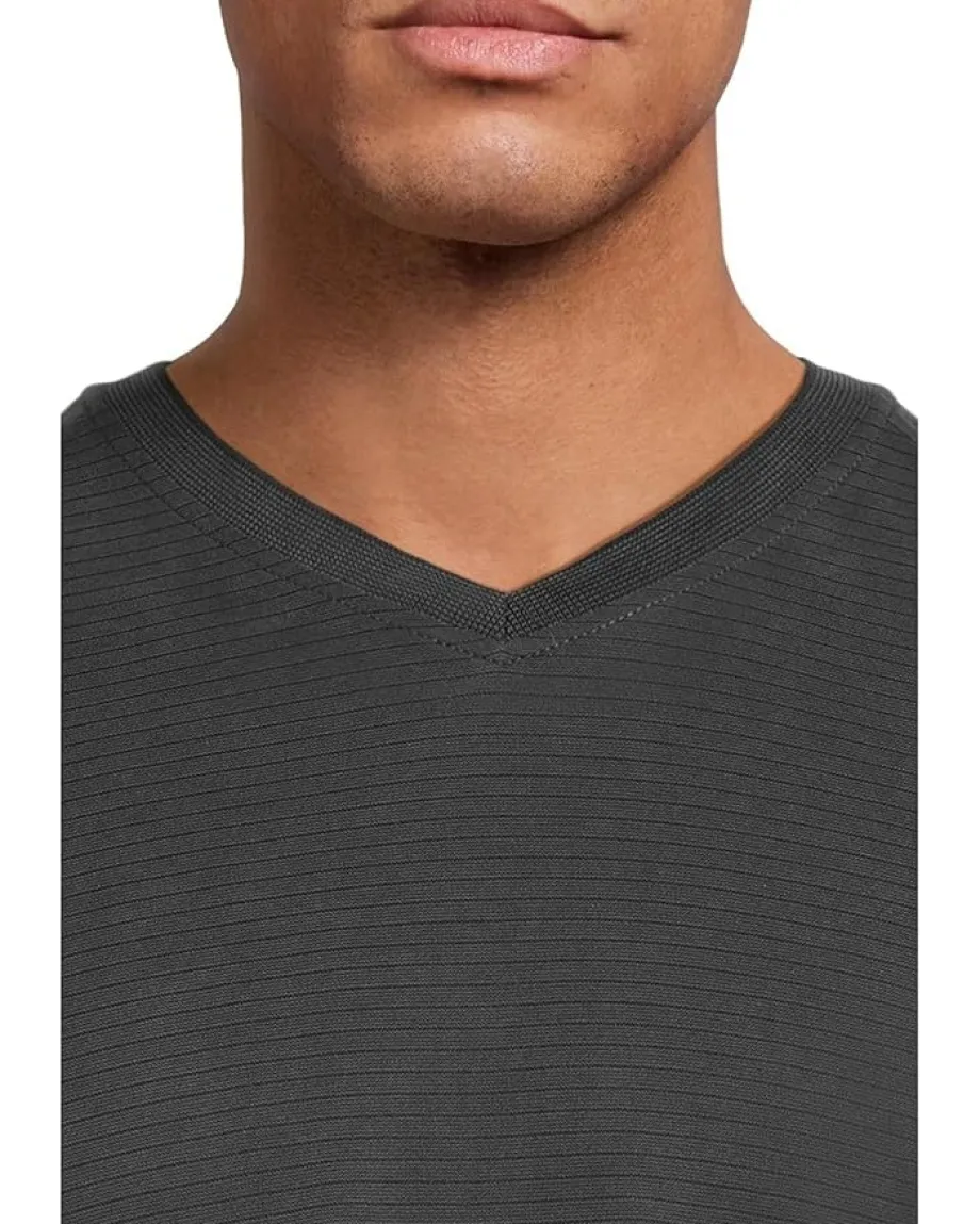 Activewear|T-Shirts|Tommy Bahama Bay Stripe V-neck Coal