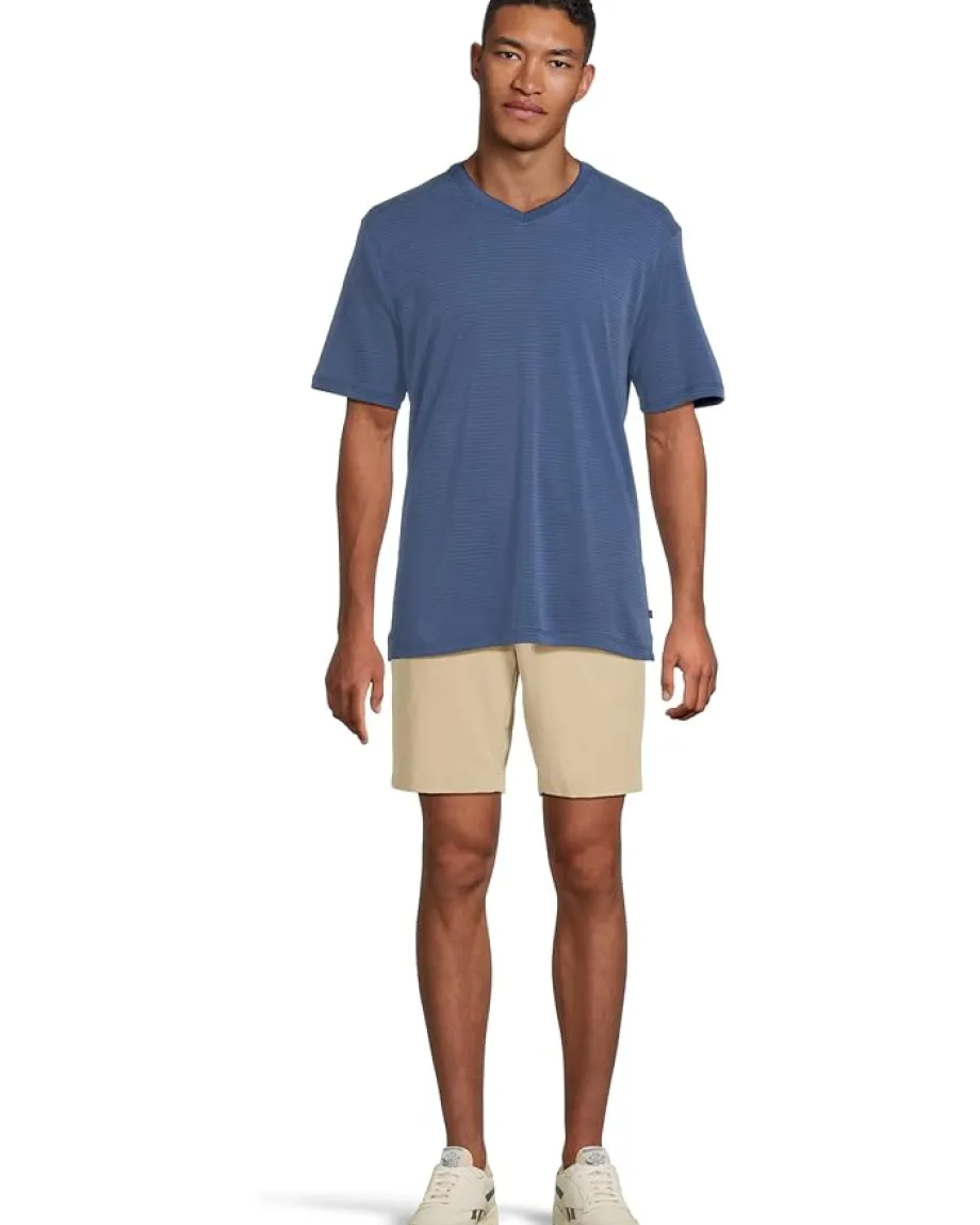 Tommy Bahama Bay Stripe V-neck Bering Blue
