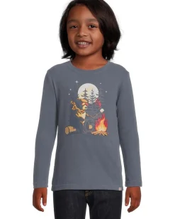 Appaman Kids Bear Camping Graphic Long Sleeve Tee (Toddler/Little Kid/Big Kid) Denim Blue Online