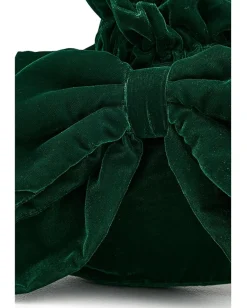 Free People Belle Velvet Bow Bag Emerald Sale