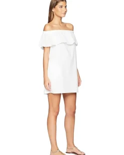 Lucky Brand Swimwear|Swimsuits & Cover-Ups<Belle-Air Off the Shoulder Ruffle Dress Cover-Up White