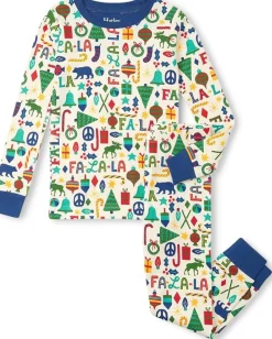 Clothing|Clothing|Hatley Kids Blue Falala Cotton Pajama Set (Toddler/Little Kid/Big Kid) Natural