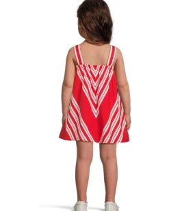 Janie and Jack Bold Stripe Dress (Toddler/Little Kids/Big Kids) Red Outlet