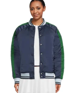 Activewear|Beach Riot Bomber Jacket Ivory Color-Block